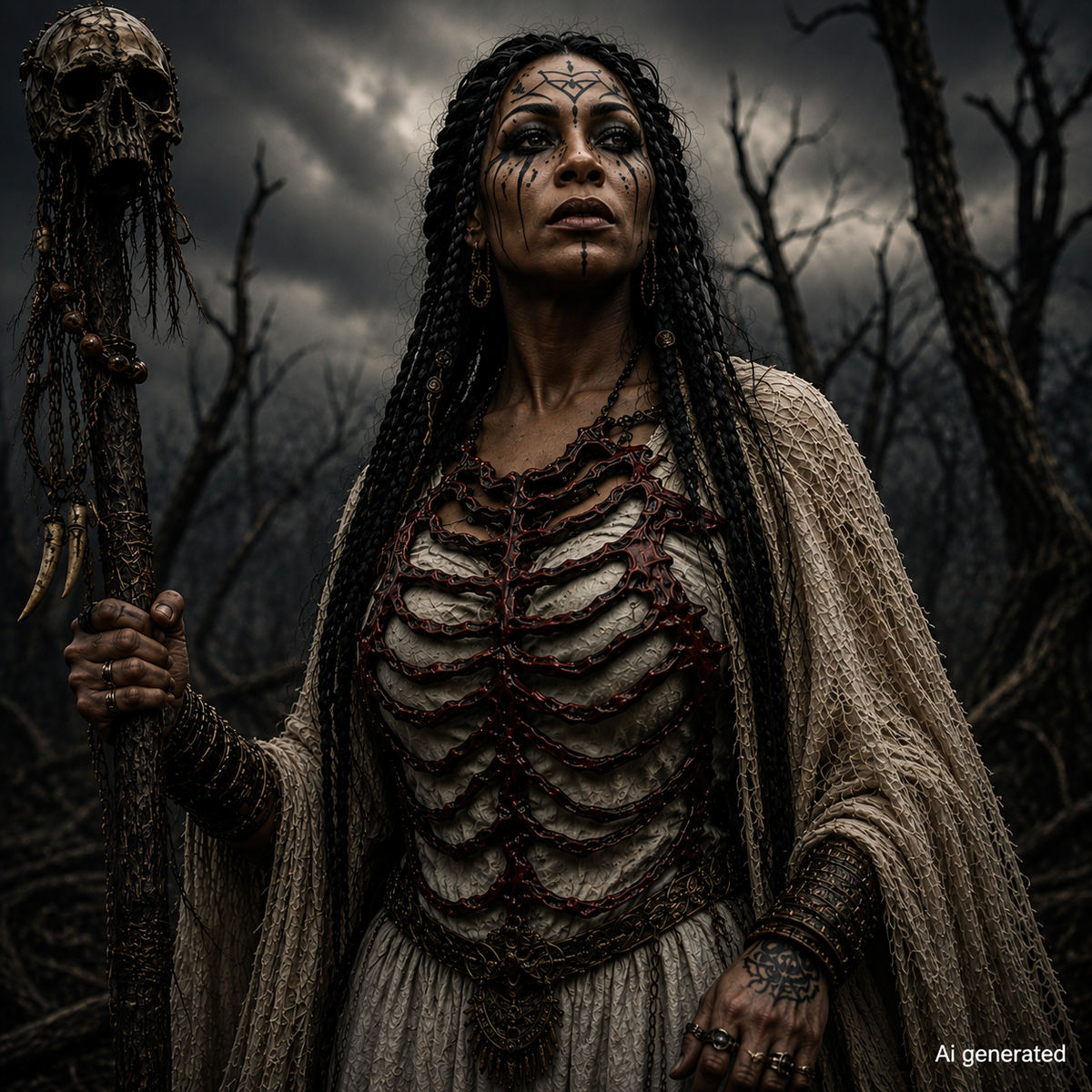 Skeleton Harness, Red