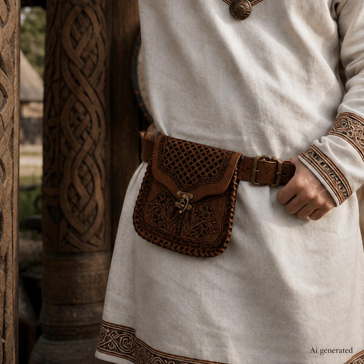 Medieval Belt Bag Set, Brown