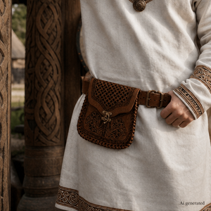 Medieval Belt Bag Set, Brown