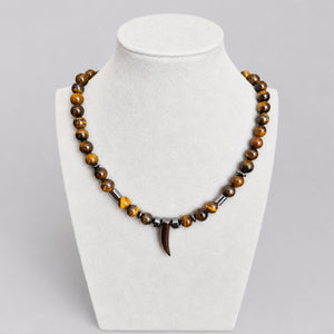 10mm Radiant Handcrafted Tiger's Eye Stone Necklace