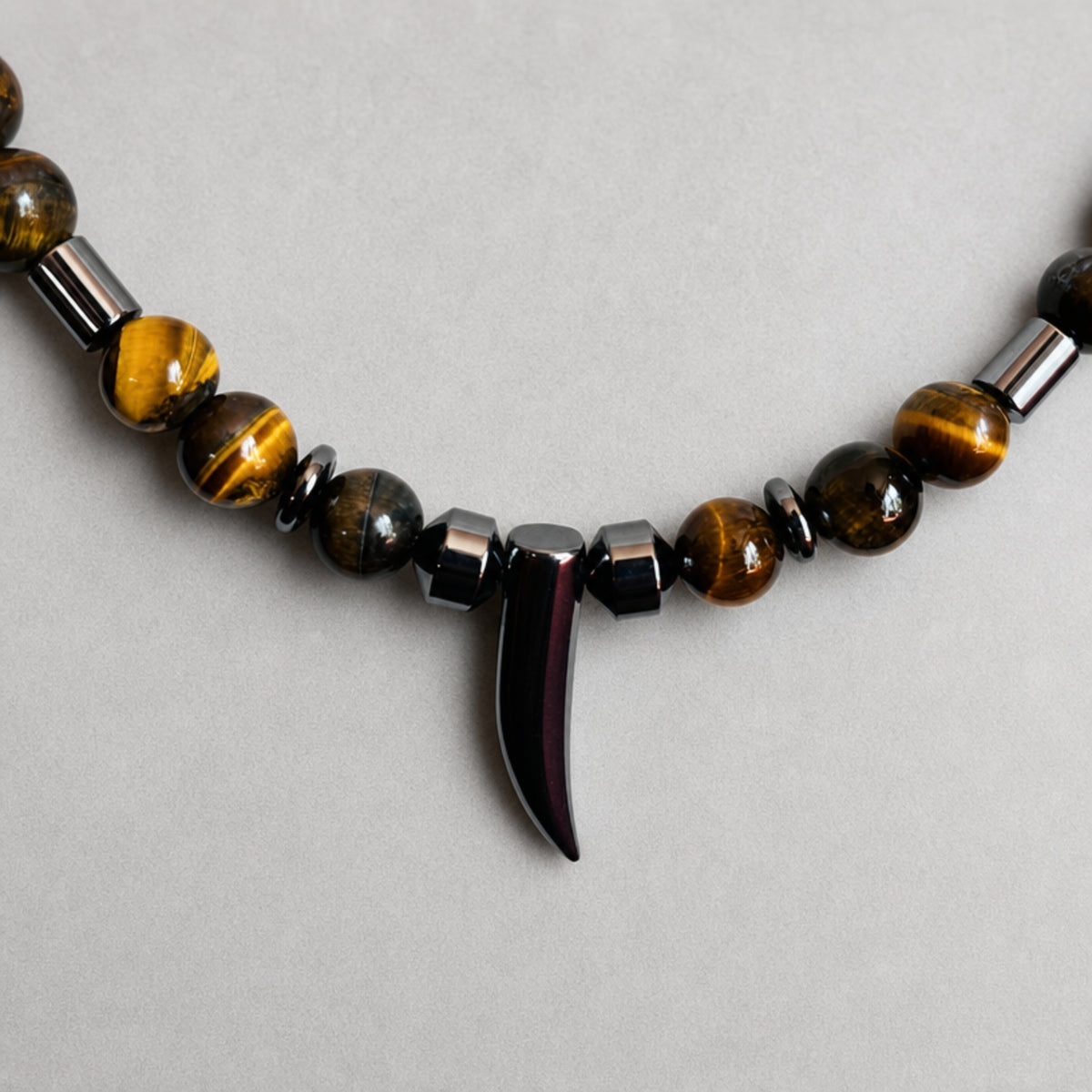 10mm Radiant Handcrafted Tiger's Eye Stone Necklace
