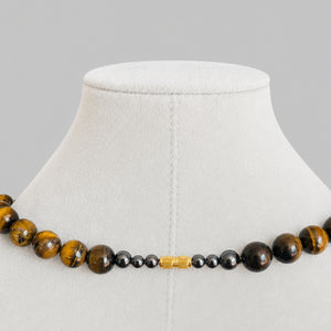 10mm Radiant Handcrafted Tiger's Eye Stone Necklace