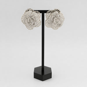 Handmade filigree earrings, Silver