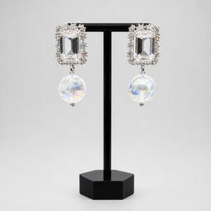 Handmade dangle earrings, Silver