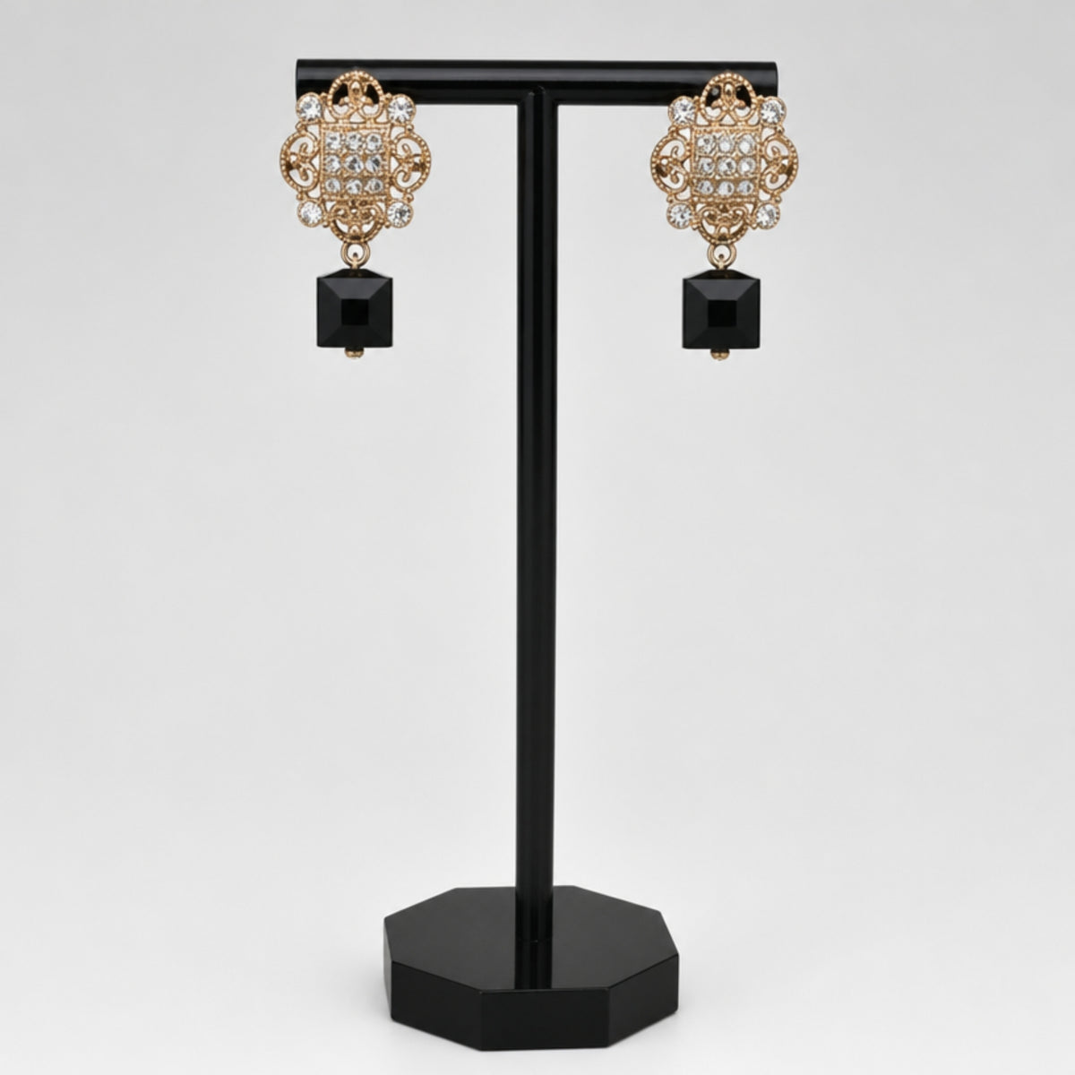 Vintage Style dangle earrings silver, Rose Gold