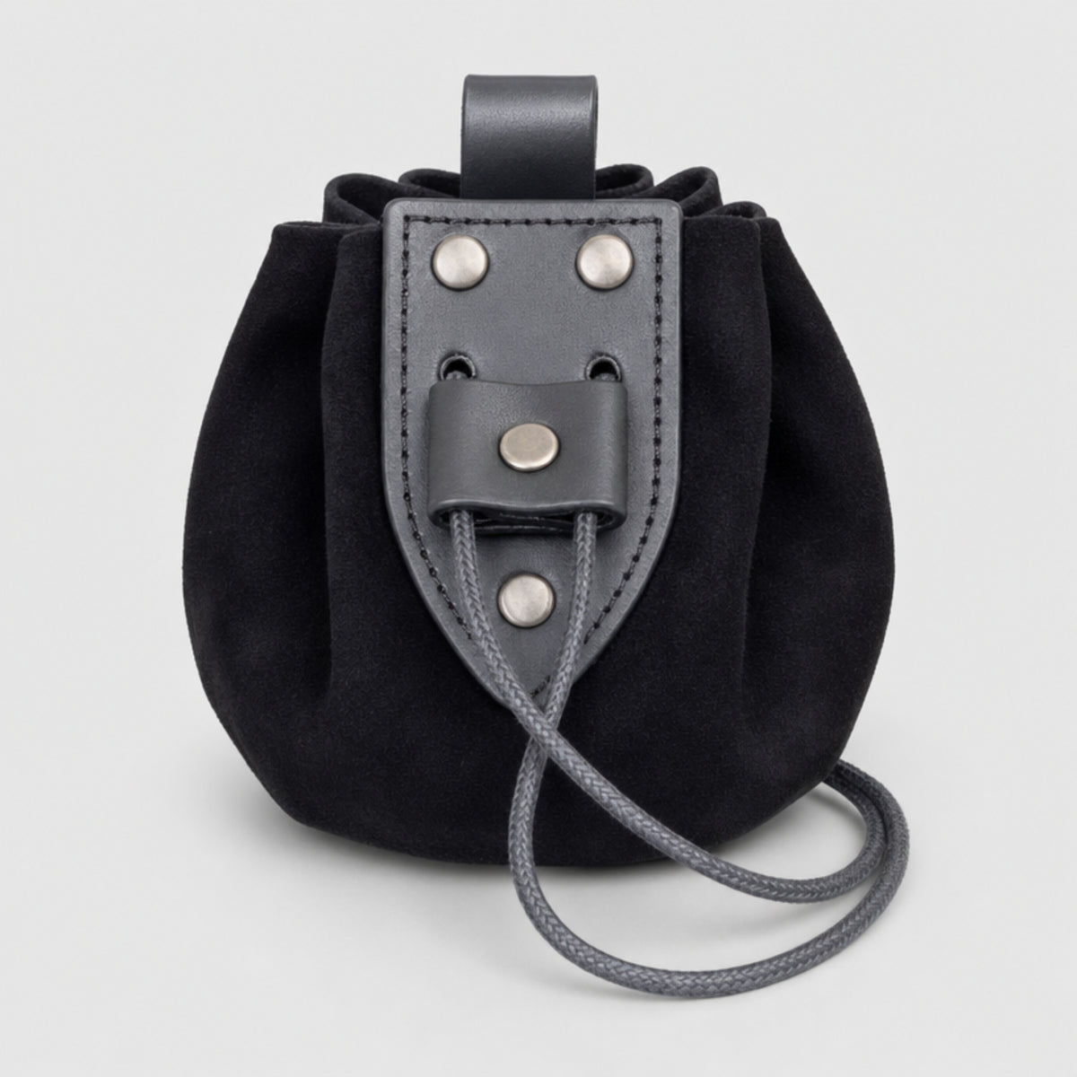 Medieval Drawstring Coin Purse, Black