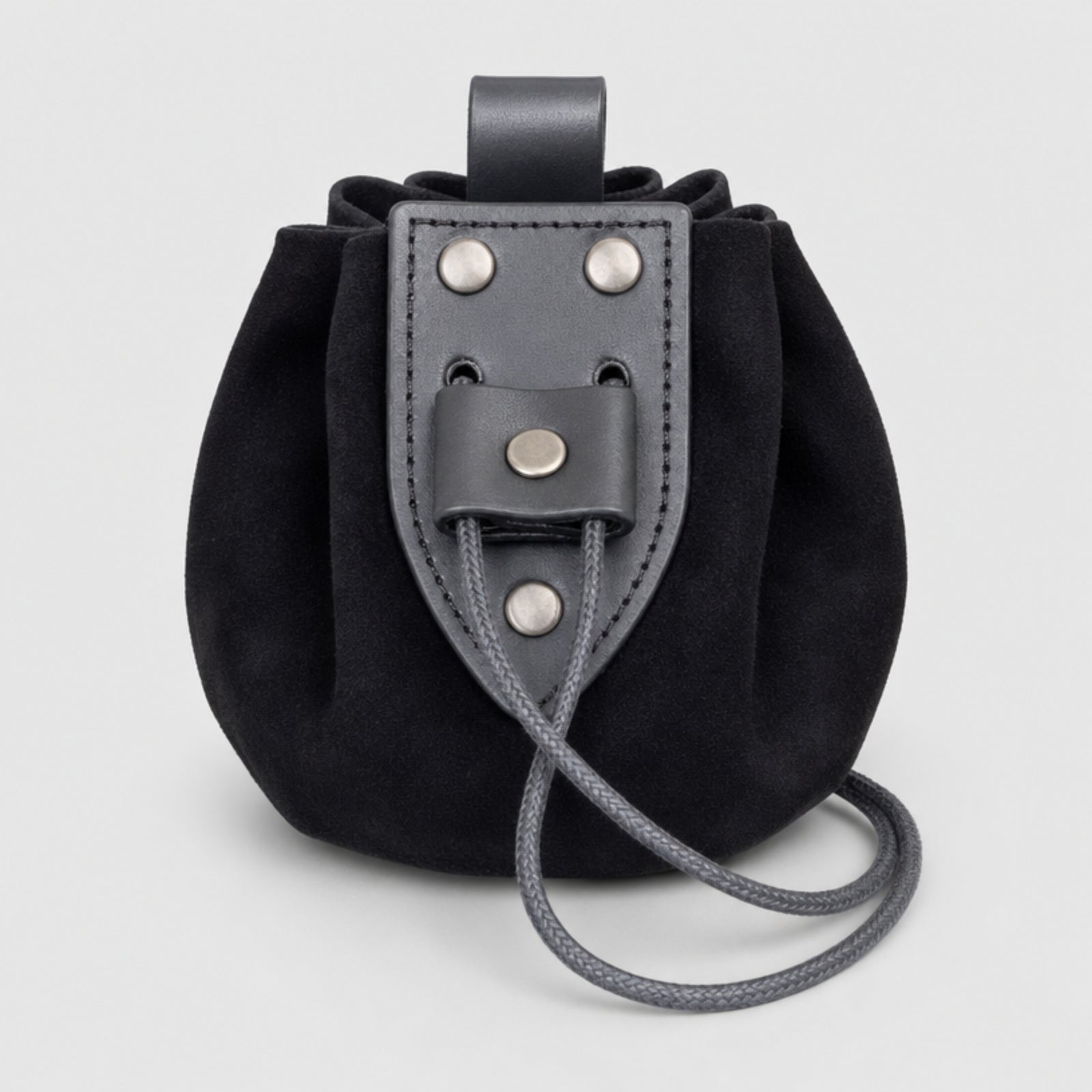Medieval Drawstring Coin Purse, Black