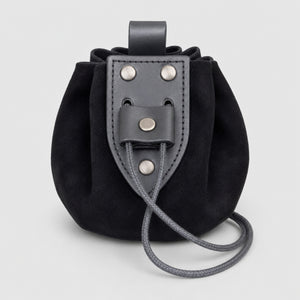 Medieval Drawstring Coin Purse, Black