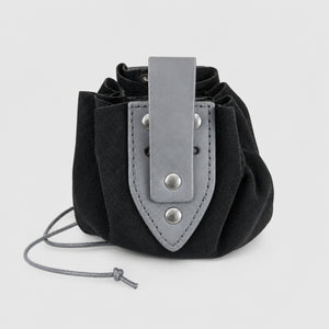 Medieval Drawstring Coin Purse, Black