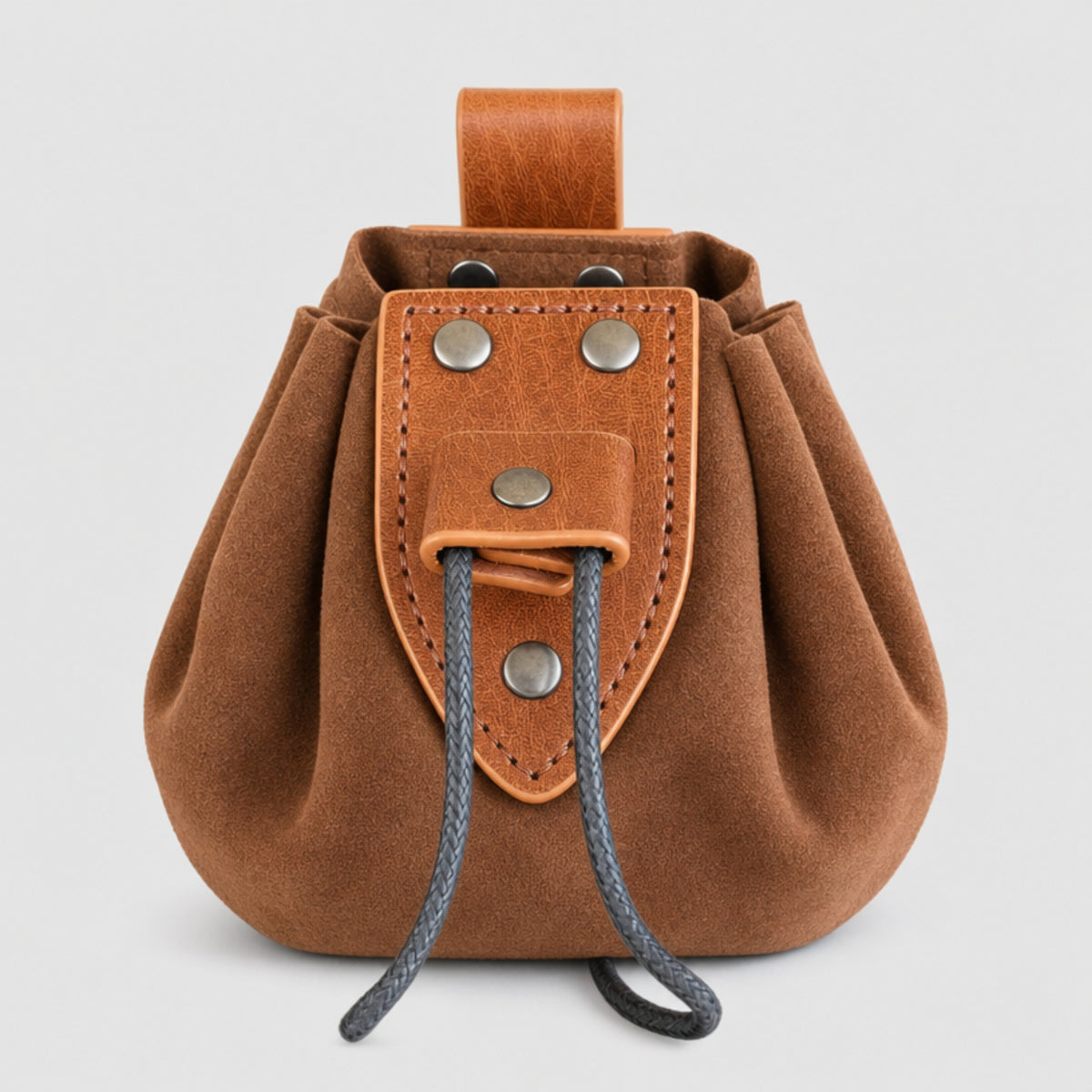 Medieval Drawstring Coin Purse, Brown