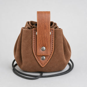 Medieval Drawstring Coin Purse, Brown