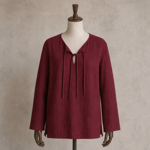 Odin Viking Linen Tunic, Burgundy