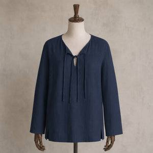 Odin Viking Linen Tunic, Dark Blue