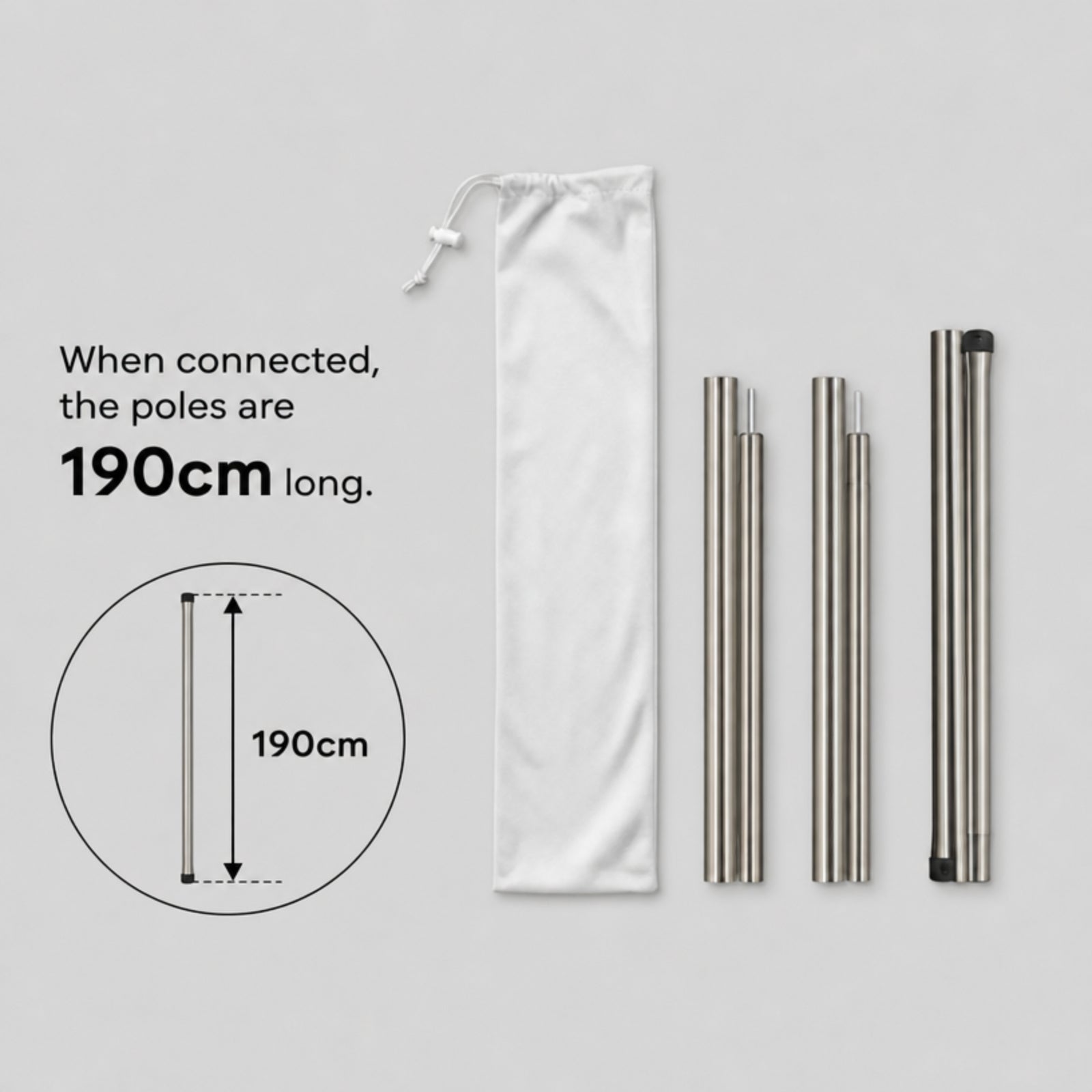 Pole Set (Iron) - A-Tent 190
