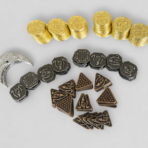 145 Pcs Metal DND Coins with Leather Pouch