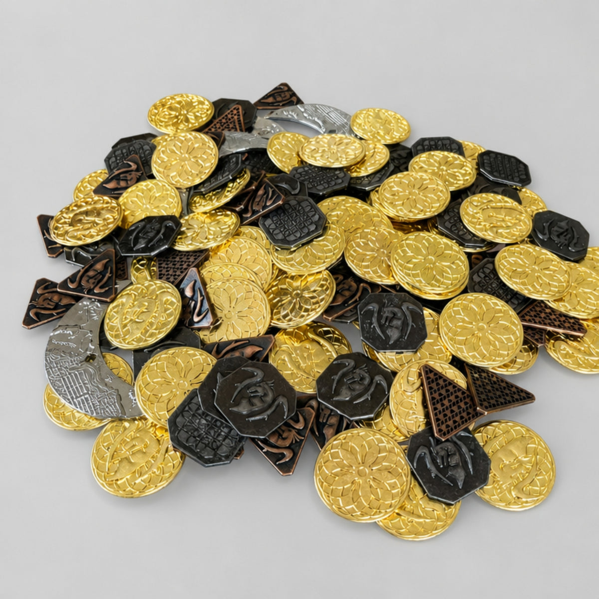 145 Pcs Metal DND Coins with Leather Pouch