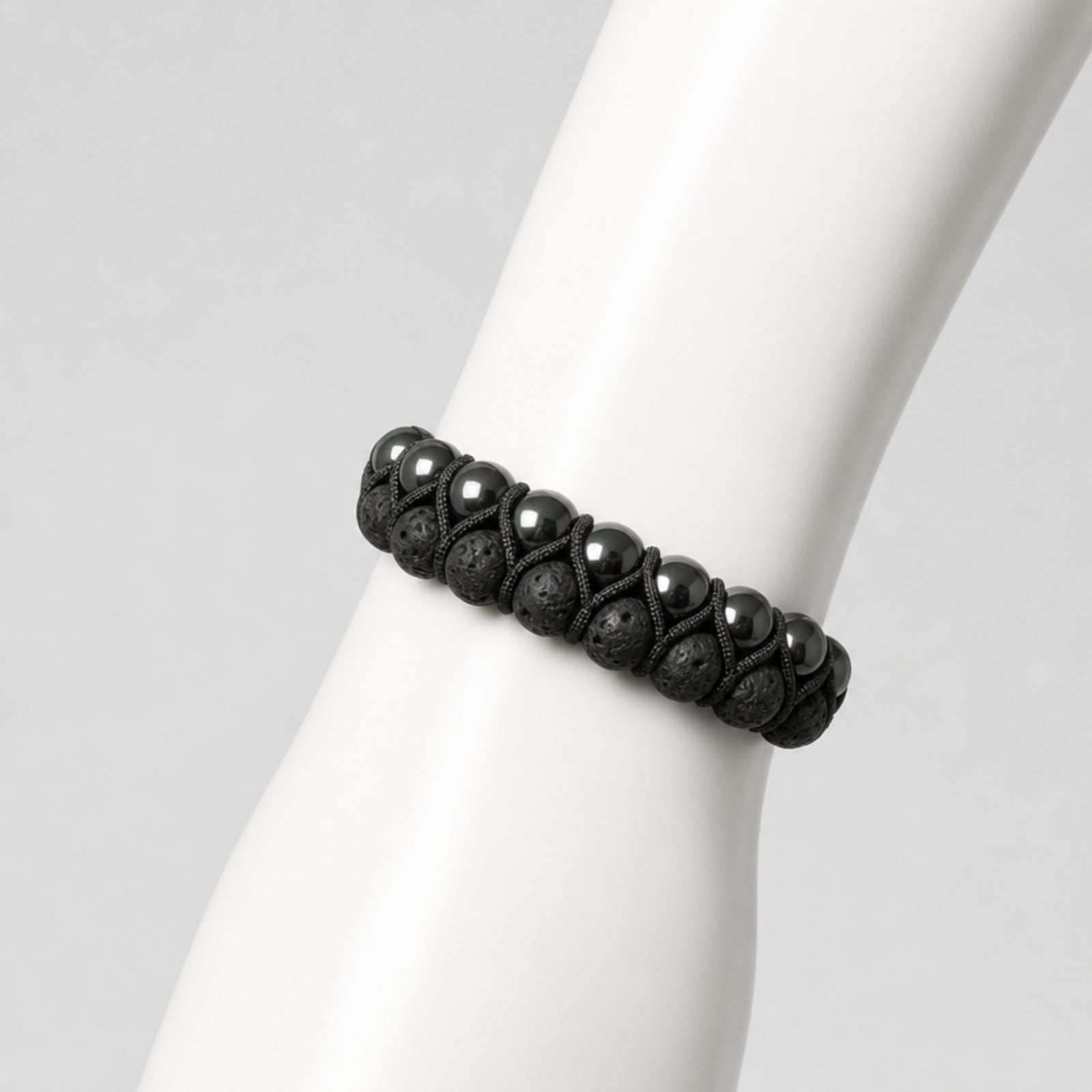 Handcrafted Double Row Natural Stone Bracelet, Unisex