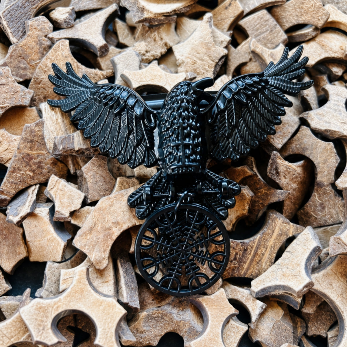 Nordic Raven Hair Clip, Black
