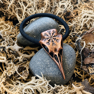 Norse Fashion Skull Hair Tie, Bronze