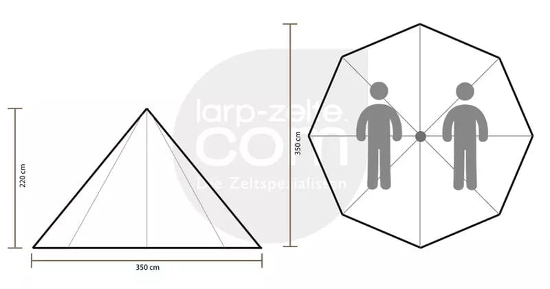 Single-mast tent Ø 3.50 metres
