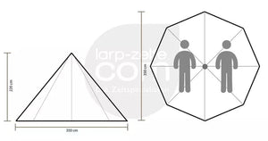 Single-mast tent Ø 3.50 metres