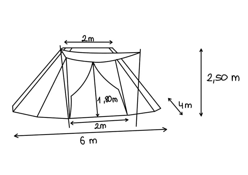 Saxony Tent Valvin, 4 x 6 meters